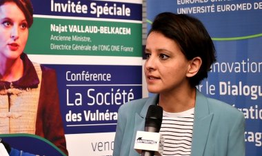 L'ancienne ministre de l'Education Nationale, invitée spéciale d'Euromed de Fès, Mme Najat VALLAUD BELKACEM, au micro d'universitatv.com